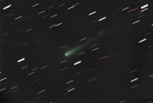 Comet ISON on October 4, 2013 as seen over Arizona, viewed with a 12.5