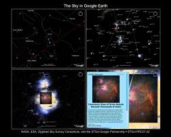 Sky in Google Earth. Image credit: Google/Hubble