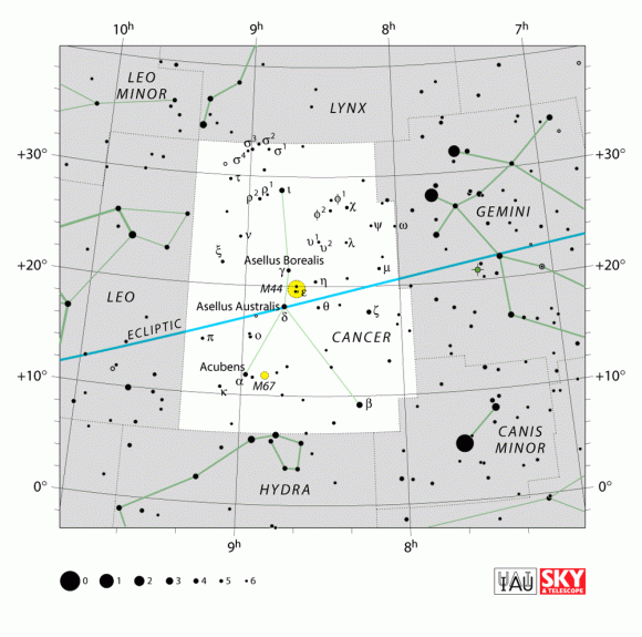 The location of the Caner constellation. Credit: IAU