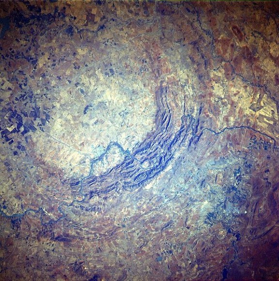 Vredefort Crater.  Image: NASA