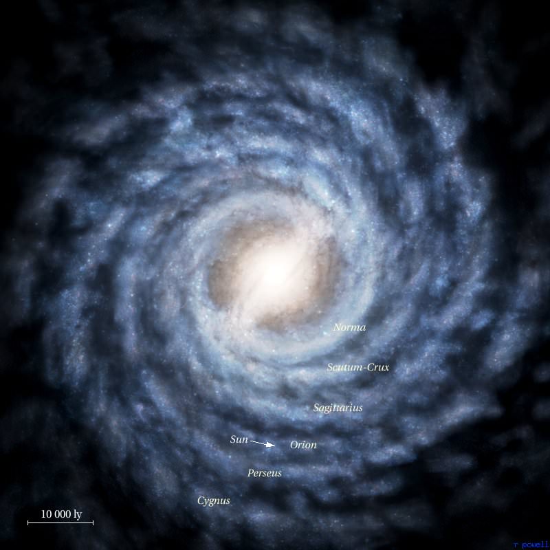 Artist impression of the Milky Way.