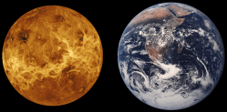 Earth and Venus. Image credit: NASA