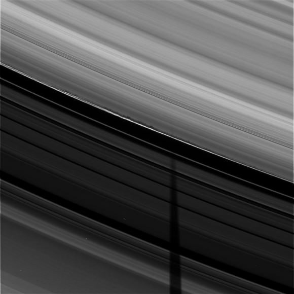 Saturn ring shadows. Credit: NASA/Cassini