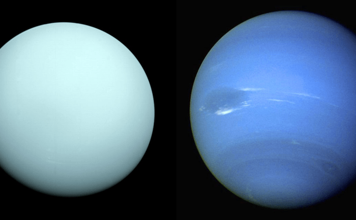 Uranus and Neptune, the Solar System’s ice giant planets. Credit: Wikipedia Commons