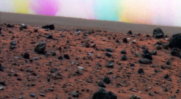 While the panoramic camera (Pancam) on NASA's Mars Exploration Rover Spirit was taking exposures with different color filters during the 1,919th Martian day of the rover's mission (May 27, 2009), dust devils moved across the field of view. 