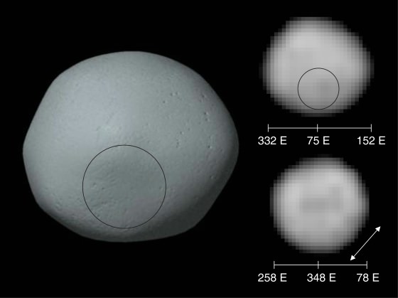 Hubble images of the asteroid Pallas.  
