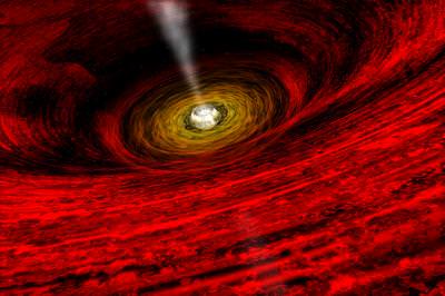 Artist concept of a view inside a black hole. Credit:  April Hobart, NASA, Chandra X-Ray Observatory