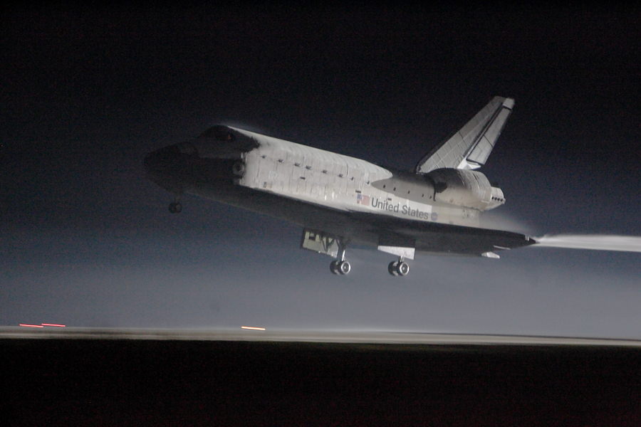 space shuttle landing  today