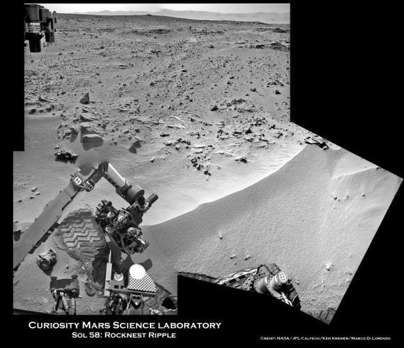 Curiosity Set for 1st Martian Scooping at ‘Rocknest’ Ripple