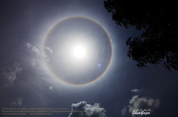 Astrophoto: Spectacular 22-Degree Sun Halo Over Kuala Lumpur