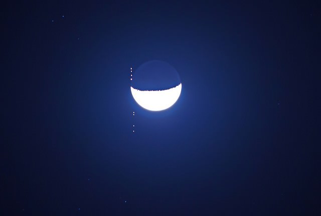 The Moon occults Aldebaran last lunation on March 14th as seen from India. Image credit and copyright: Rajneesh Parashar