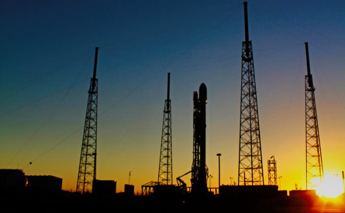 SpaceX Falcon 9 rocket stands poised for launch on May 6 at Cape Canaveral Air Force Station, FL, similar to this file photo.  Credit: Ken Kremer/kenkremer