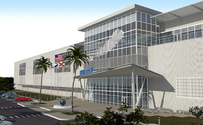 Artist concept of Blue Origin's 750,000 square foot spacecraft factory. Credit: Blue Origin.