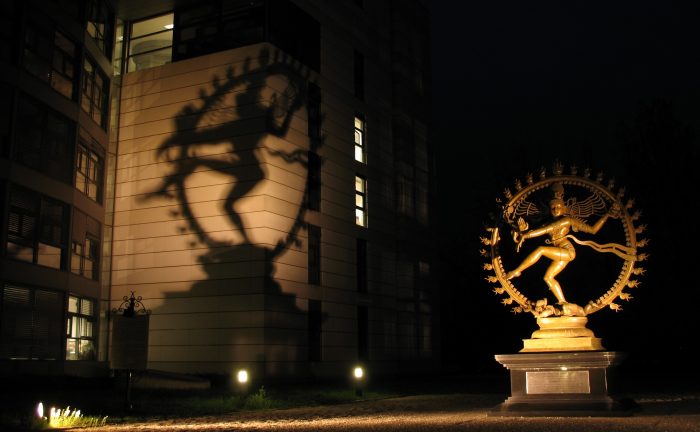 The status of Shiva is a permanent part of the Geneva Campus at CERN. Credit: hinduismnow.org