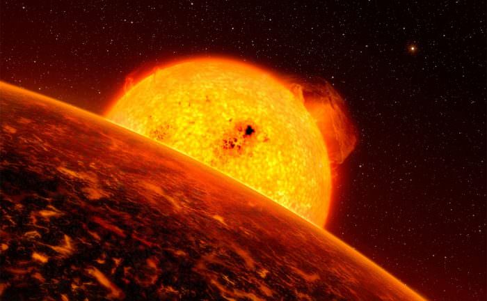 Artist's impression of an exoplanet orbiting a low-mass star. Credit: ESO/L. Calçada