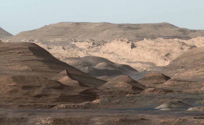 Curiosity's view of Mount Sharp, taken with the MastCam on Sept. 9th, 2015. Credit: NASA/JPL-Caltech/MSSS