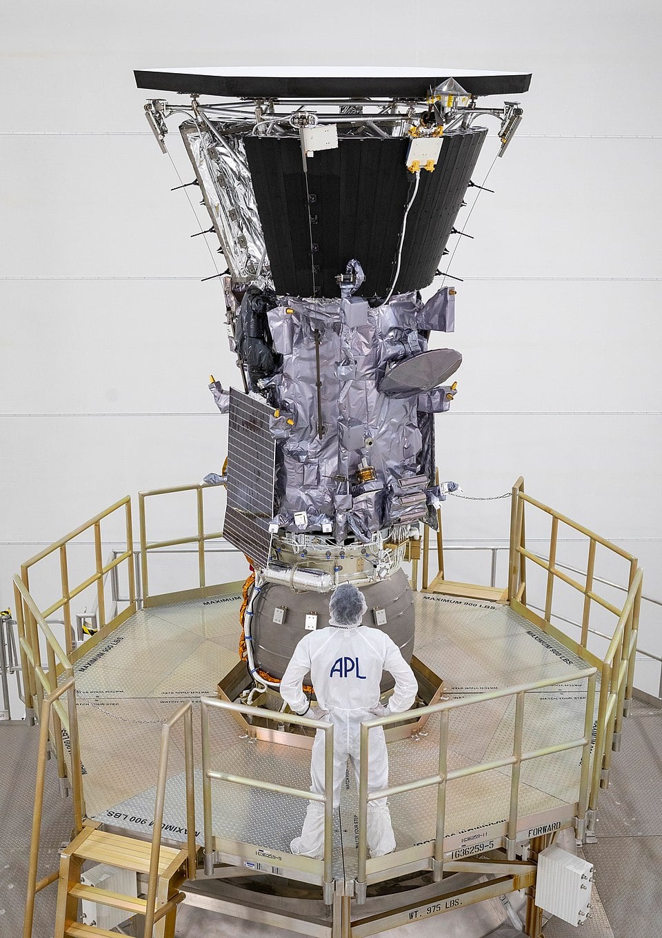Parker Solar Probe mated to its third stage rocket motor before observing the record breaking solar event (Credit : NASA/Johns Hopkins APL/Ed Whitman)