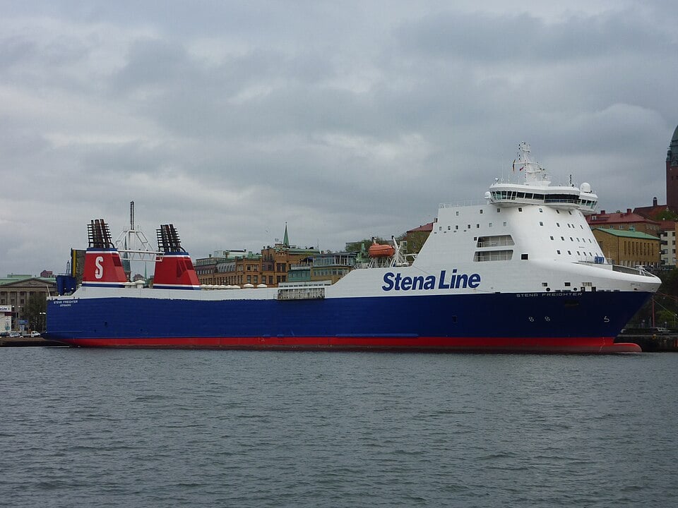 The original ferry that was purchased by Blue Origin and became their first recovery ship carrying the name 'Jacklyn' (Credit : Bo Randstedt)