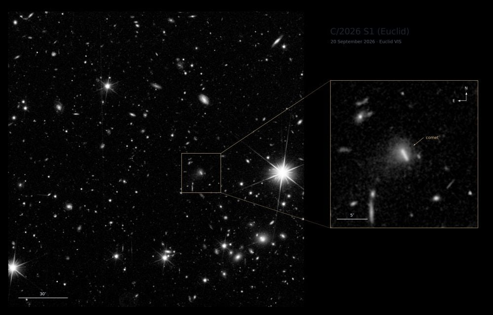 The ESA's Euclid Space Telescope Has Discovered A New Comet