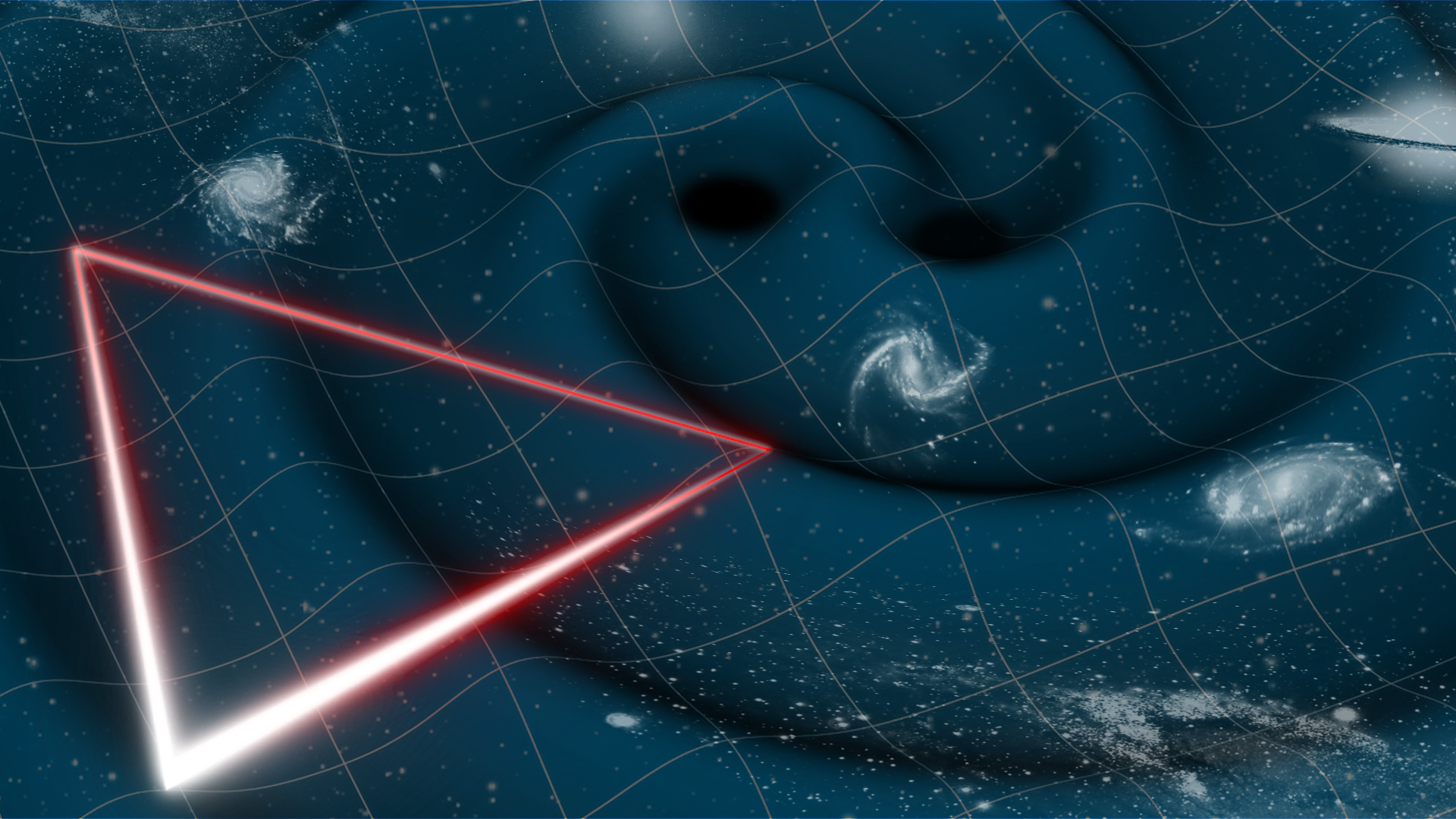 Artwork inspired by the LISA mission. Credit - ESA