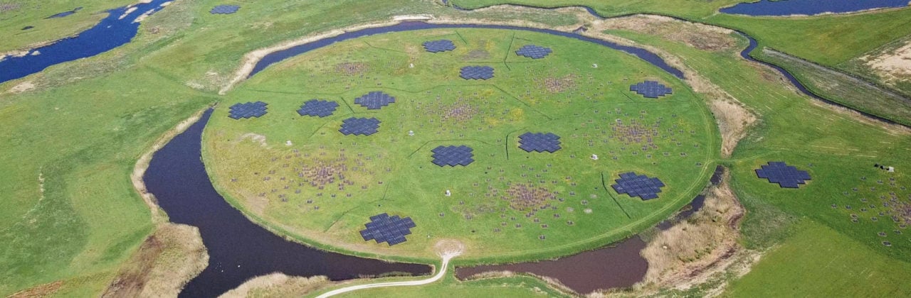 A LOFAR antenna array in the Netherlands. Credit: LOFAR.