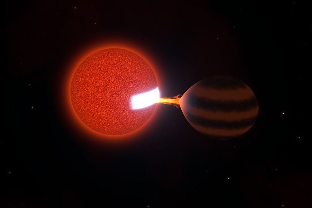 A Red Dwarf is Taking its Time Eating a Brown Dwarf