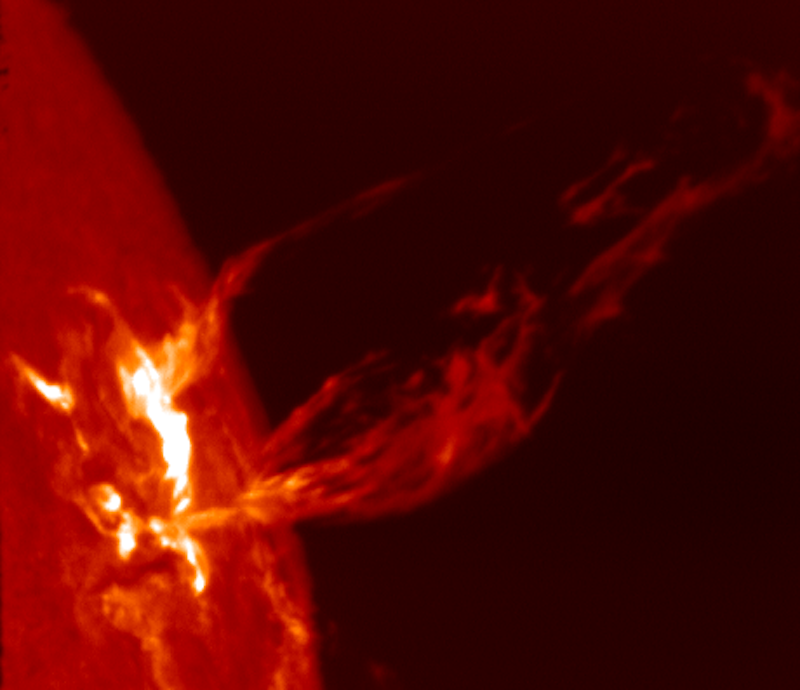 The Sun's magnetic field drives events such as this filament eruption arching out into space (Credit : U.S. National Oceanic and Atmospheric Administration)