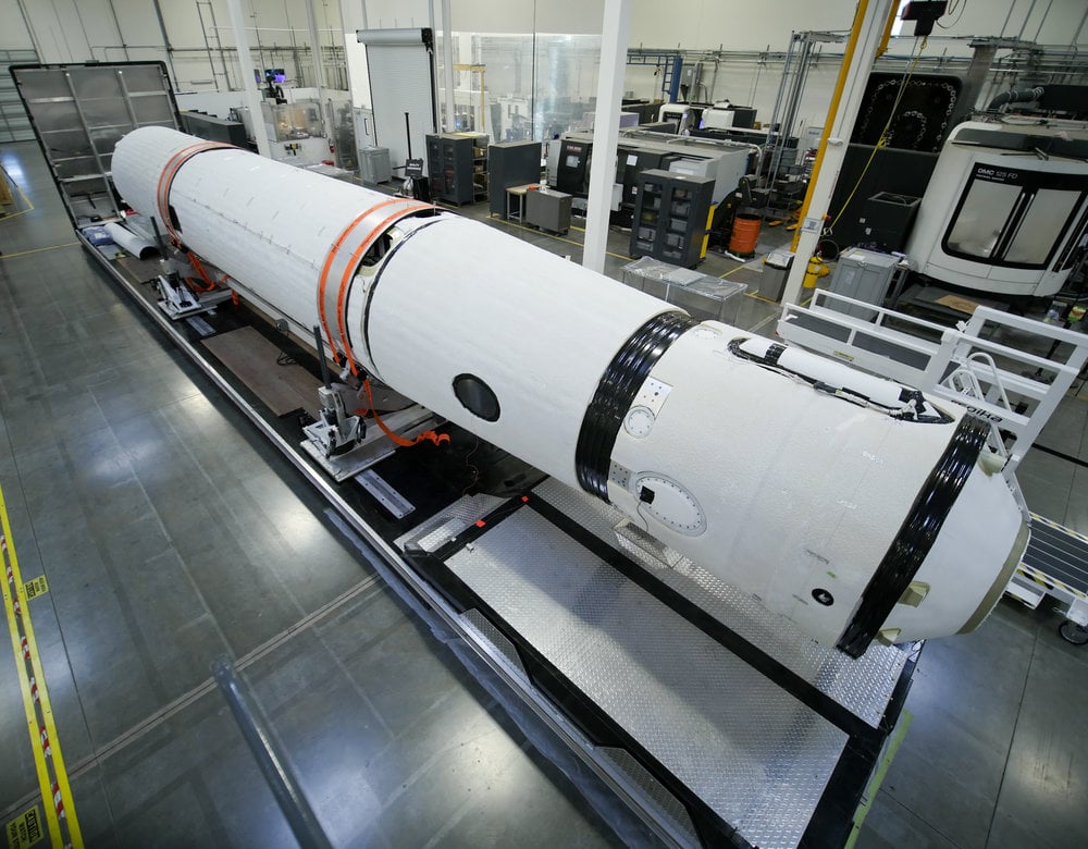 Launcher One inside its hangar. Image: Virgin Orbit.