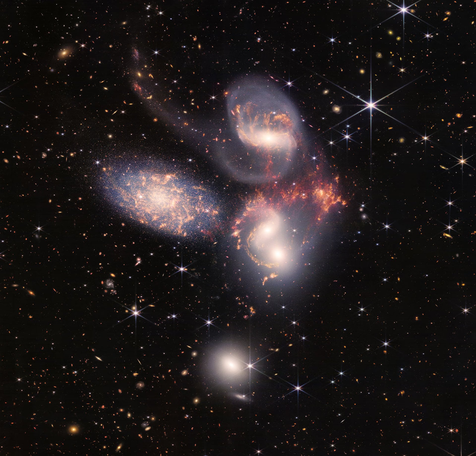 Astronomers spot mega-merger of six supermassive galaxies in rare cosmic event