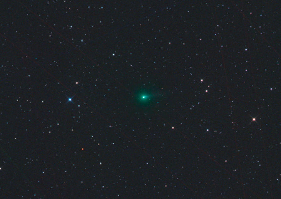 Comet 3I/ATLAS 'going green' in late September. Credit: Gerald Rhemann/Michael Jager.