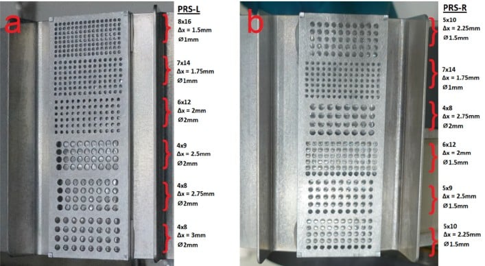 Hole geometries of the PRS sensor. Credit - K. J. Stober et al.