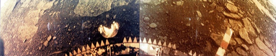 Venera 13 lander image. Credit: USSR/NASA via Wikipedia