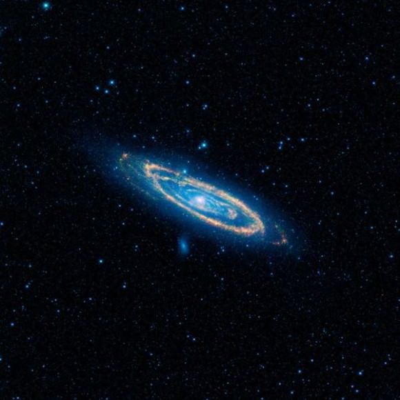 WISE J104915.57-531906 as seen in NASA’s All-WISE survey (centered) and resolved to show its binary nature by the Gemini Observatory (inset). (Credit: NASA/JPL/Gemini Observatory/AURA/NSF).