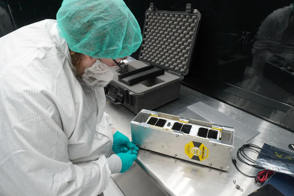 SNAPPY undergoing payload integration. Credit - SpaceX