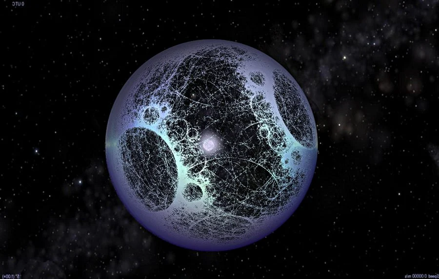 A rendering of a potential Dyson sphere, named after Freeman A. Dyson. Credit: SentientDevelopments.com.