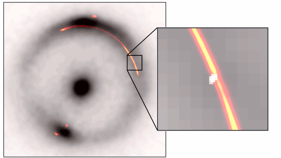 The gravitational lens system JVAS B1938+666, based on data from Keck/EVN/GBT/VLBA. Credit: Devon Powell/MPA