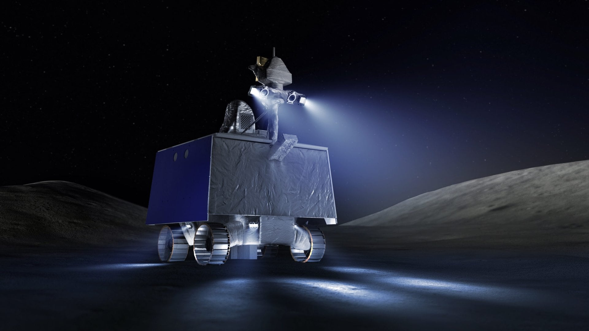 Exploring the Moon's Shadowy Craters With Nuclear-Powered Rovers