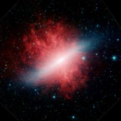 Galaxy in the infrared spectrum. Image credit: Spitzer