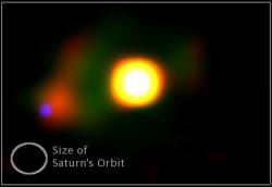 Mira star system. Image credit: Caltech/Michael Ireland