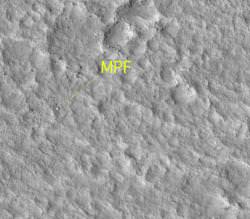 Mars Pathfinder on the surface of Mars. Image credit: NASA/JPL/University of Arizona