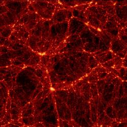 Dark matter distribution. Image credit: Max-Planck Institute for Astrophysics