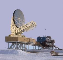 South pole telescope. Image credit: NSF