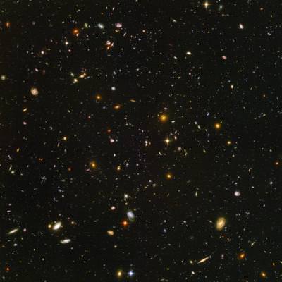 Hubble Deep Field survey shows many many galaxies. Image credit: Hubble
