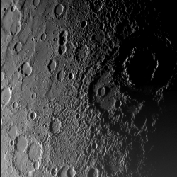 MESSENGER at Mercury.  Image Credit:  Credit: NASA/Johns Hopkins University Applied Physics Laboratory/Carnegie Institution of Washington