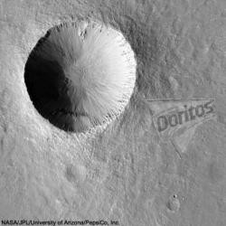 An artists impression of what a large-scale logo may look like from space (credit: NASA)