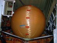A COPV containing helium on board the Shuttle (credit: NASA)