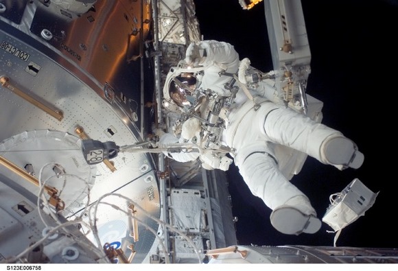 Spacewalk 3.  Image Credit:  NASA