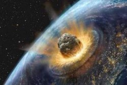 Artist impression of an asteroid impact on early Earth (credit: NASA)