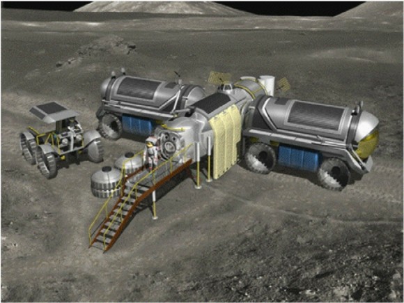 Moonbase rover concept - could be used for long-term missions (NASA)
