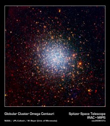 Omega Centauri in optical and infrared wavelengths (NASA/JPL-Caltech/ NOAO/AURA/NSF) 